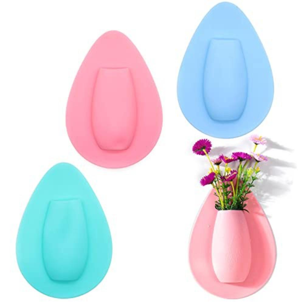 Silicone Flower Vase Self Adhesion Hydroponics Planter Vase Sticker Wall for Glass, Wall, Window, Party,Wedding,Festival,Home,Kitchen, Fridge Door