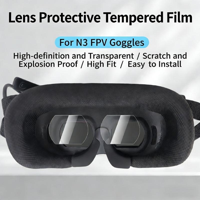 Clear Tempered Glass Film Lens Cover For N3 Goggles Waterproof And Fingerprints Resistant Goggles Lens Cover Protector