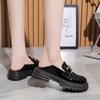Metal Chain Design Women Shoes 2024 Autumn British Style Women's Leather Shoes Preppy Style Girl Platform Uniform Shoes Zapatos