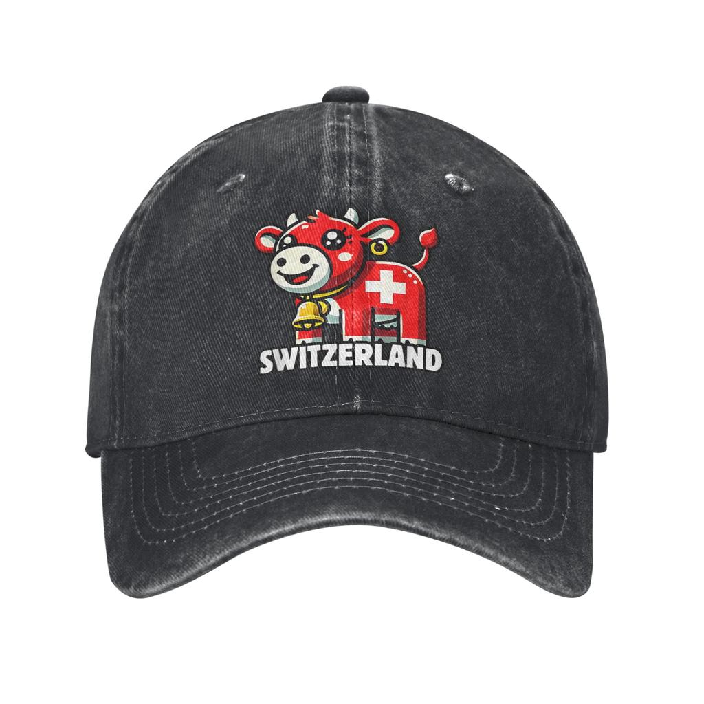 Swiss Switzerland Flag Trucker Hat Merch For Unisex Baseball Caps  Retro Headwear Cap Adjustable