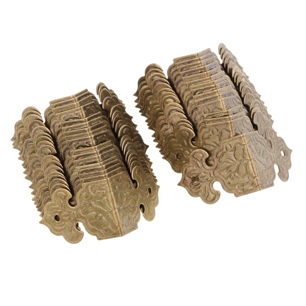 30 Pieces Vintage Decorative Wood Box Corner Protector Guard Edge Cover