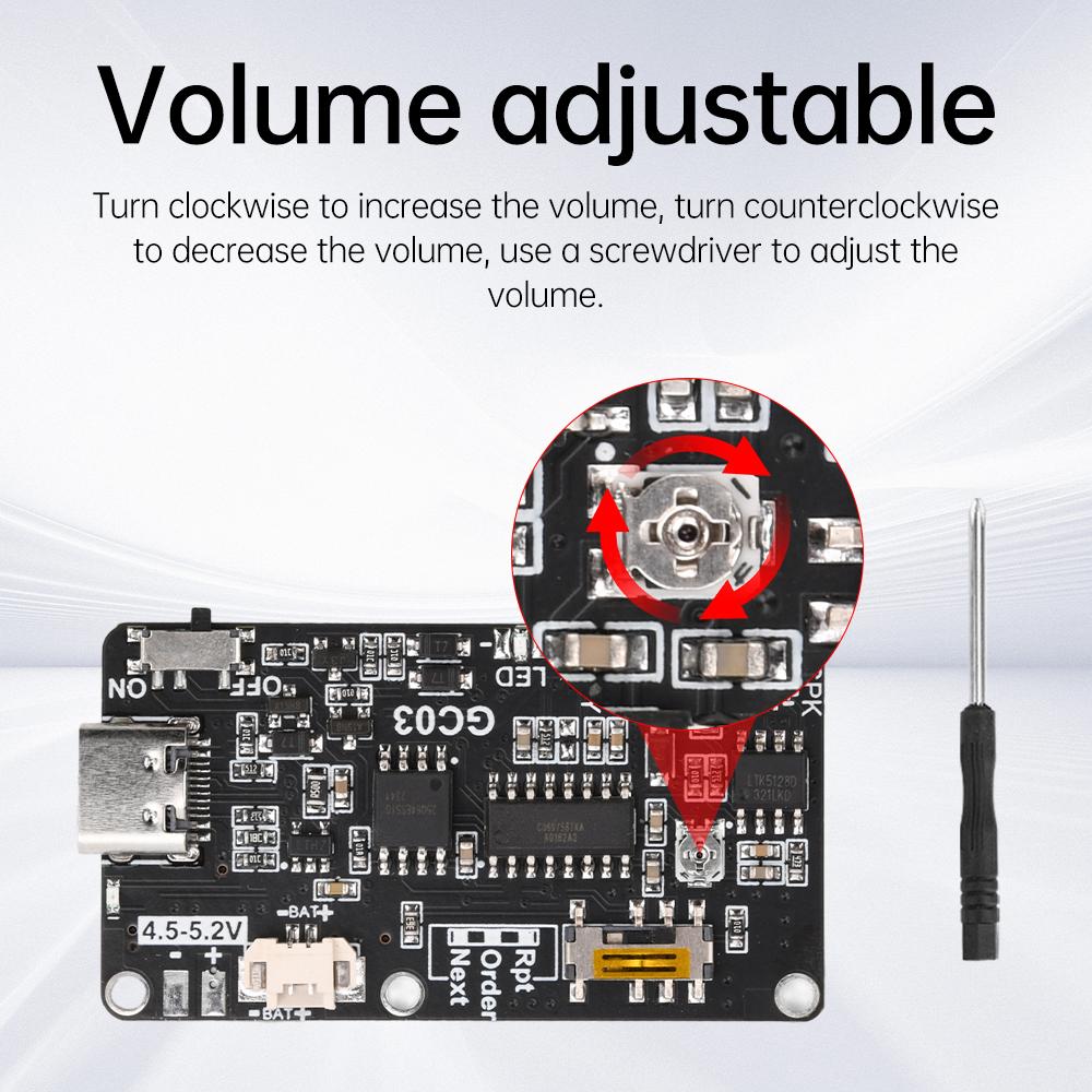 GC03 Recording Card Movement Creative Gift Box Christmas Birthday Card Music Cover Wall MP3 Download Voice Module Type C