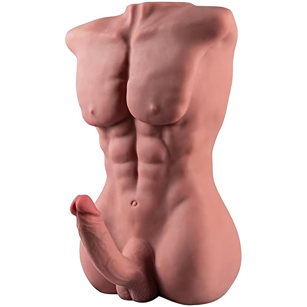 HWC-19 Half Body Armless Brown Large Penis Silicone True Touch Muscle Sex Doll True Penis Female Adult Toy Masturbator