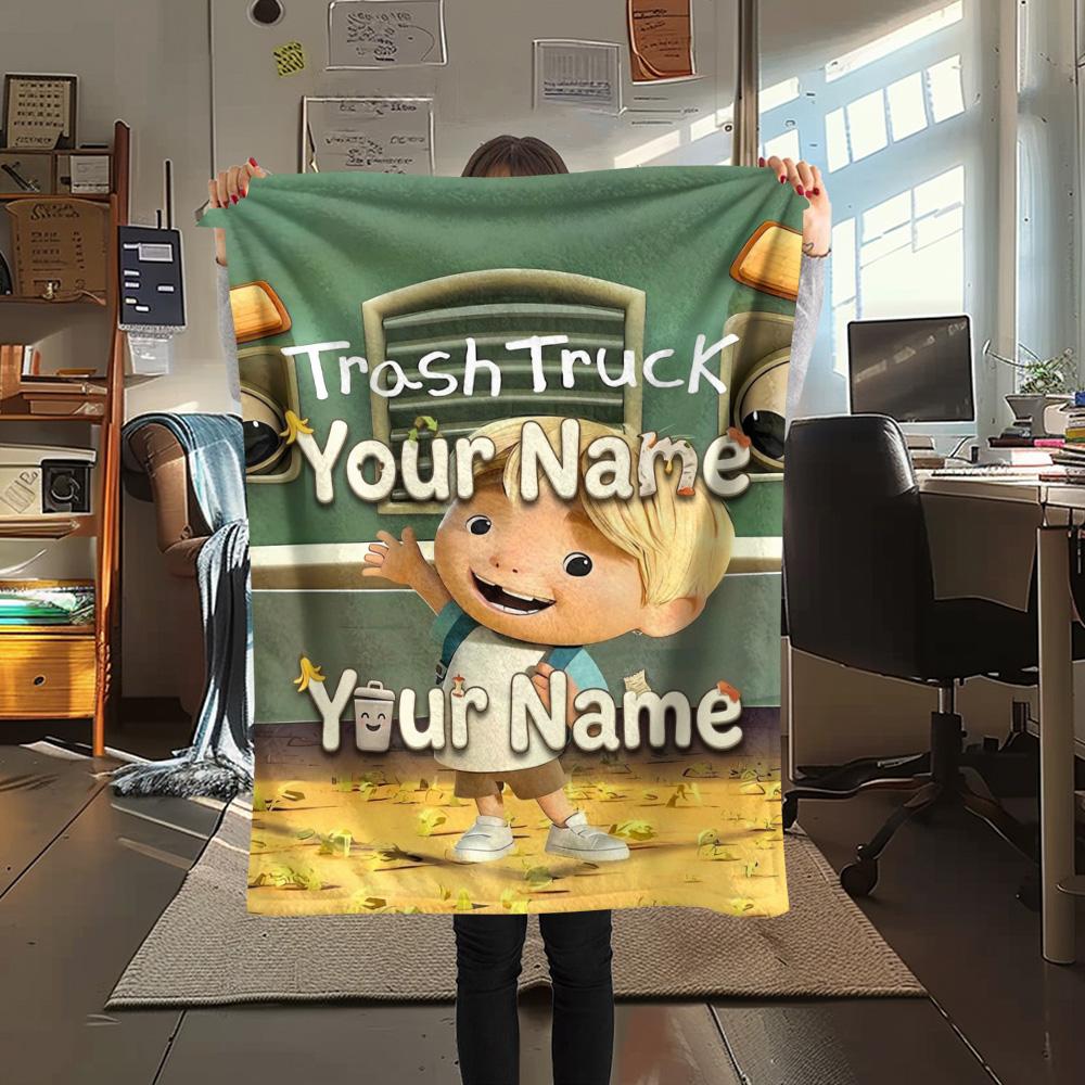 1PC Adventure Land Custom Name Patterned Flannel Blanket Suitable For All Seasons For Home Decor Warmth And Comfort Gifts Holiday Present