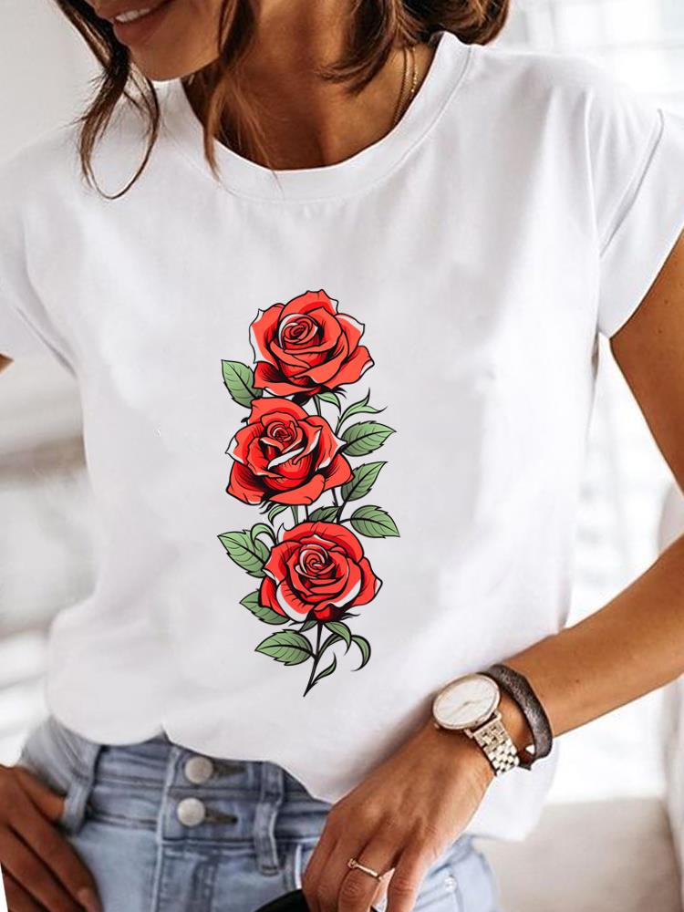 (Азиатский размер) Одежда Футболка Модная Футболка бабочка тренд милый Принт Леди Женская Повседневный Топ Короткий Рукав Женские Графические Футболки