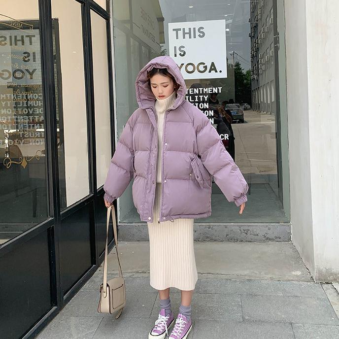 Новая женская короткая куртка, зимняя толстая хлопковая стеганая куртка с капюшоном, женские корейские свободные пуховые парки, женская верхняя одежда больших размеров