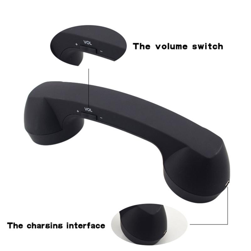 Wireless Bluetooth-compatible Retro Receiver Anti-radiation Telephone Handset External Microphone