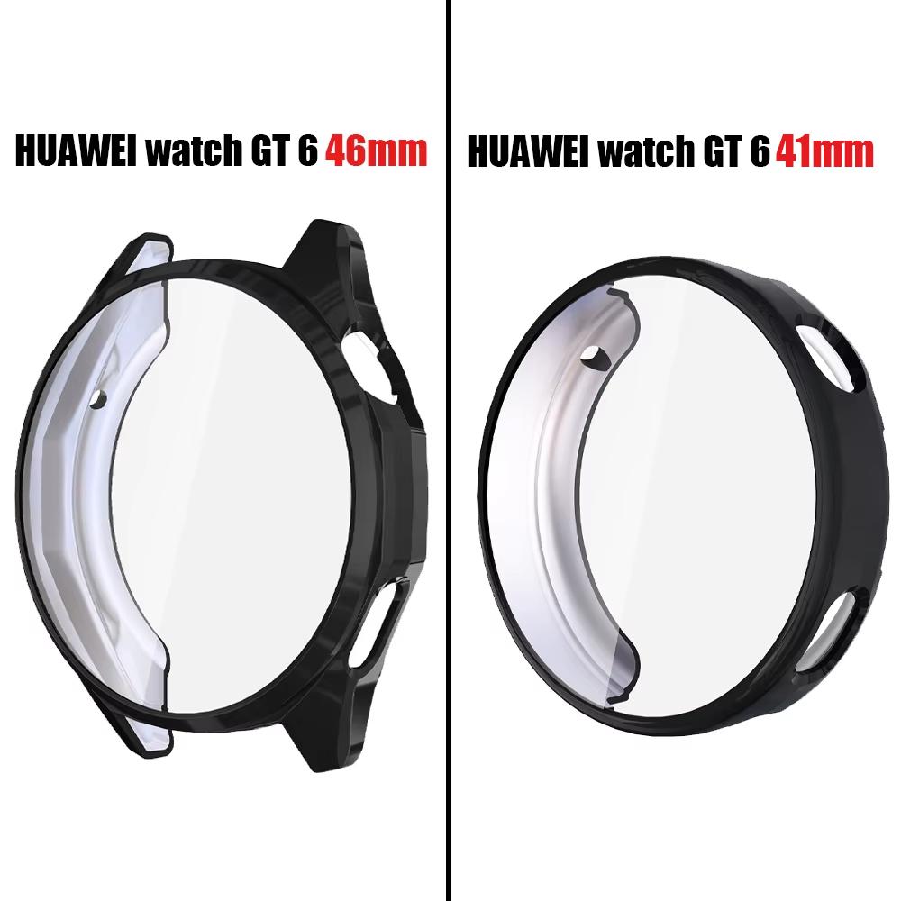 Чехол для Huawei Watch GT 6 41 мм 46 мм Защитная пленка на экран Аксессуары Мягкий ТПУ Бампер Защитная оболочка Пленка Противоударный Чехол HUAWEI WATCH GT6