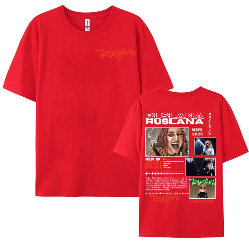 Singer Ruslana Album Tour 2025 Merch T Shirts Men Womens Clothing Fashion Aesthetic Tshirt Hip Hop Casual High Quality T Shirt