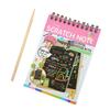 Kids Rainbow Colorful Scratch Art Kit Drawing Painting Paper Notebook with Drawing Stick Gift