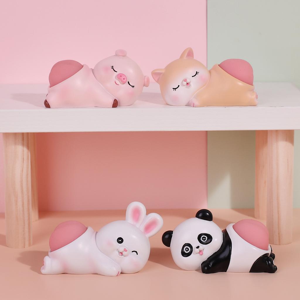 Милые и забавные мультяшные украшения для автомобилей, украшения, кукла Q Bounce Butt, игрушка, панда, кошка, кролик, свинья, украшение, подарок, аксессуары для салона автомобиля