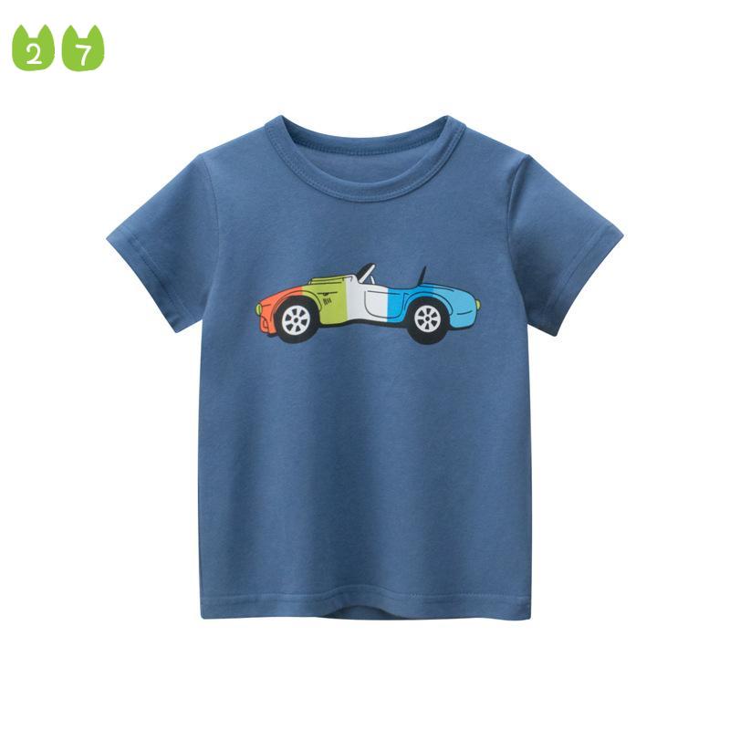 Новая футболка для мальчиков, летняя детская футболка с героями мультфильмов, одежда для малышей