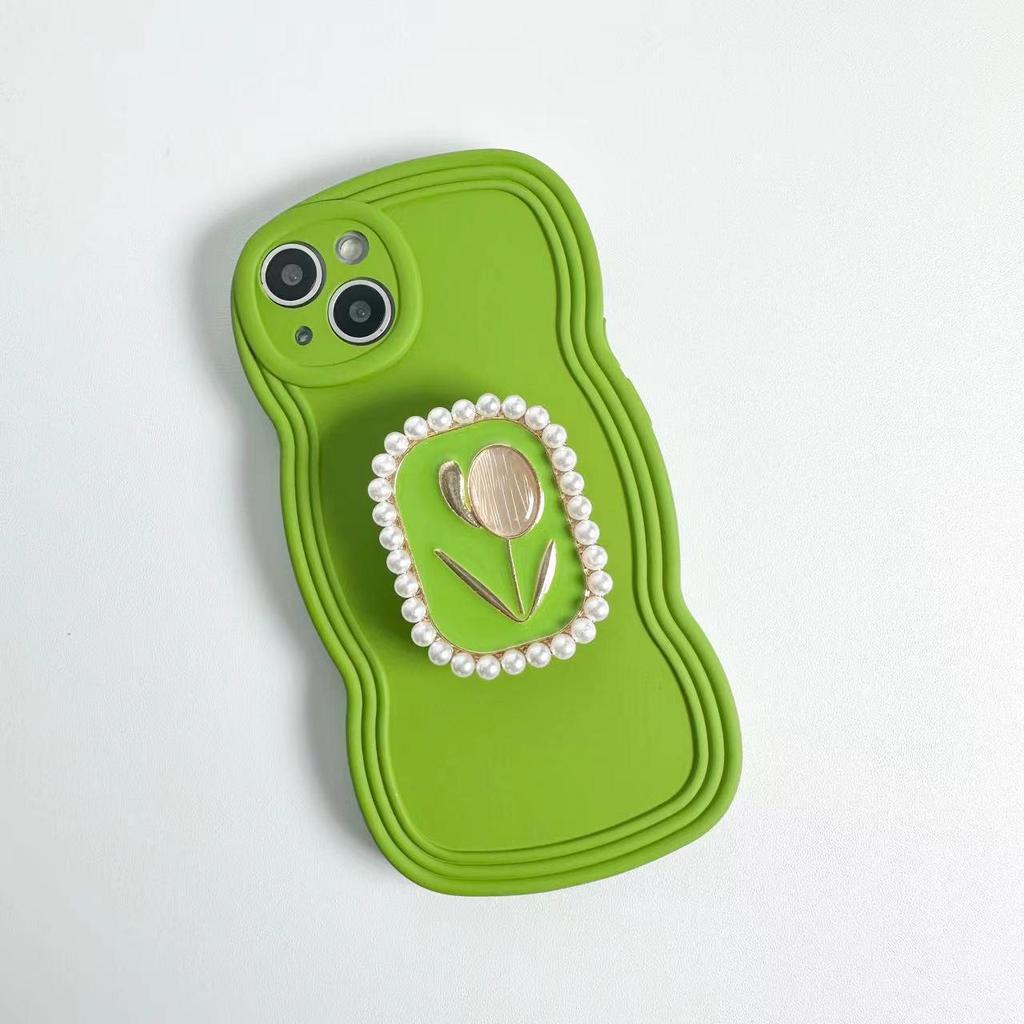 Чехол для телефона Palace Style Pearl Flower с кронштейном для iPhone 14 Pro Max / 13 Pro / 15