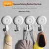 Rotating No-Trace Vacuum Suction Cup Hook for Kitchen, Bathroom, and Glass Walls
