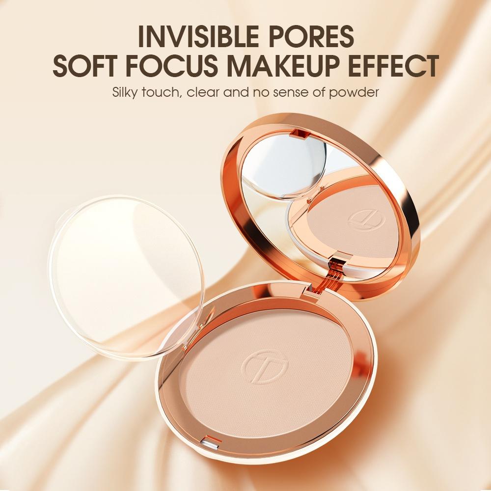 O.TWO.O Face Setting Powder Cushion Compact Powder Oil-Control 3 Colors Matte Smooth Finish Concealer Makeup Pressed Powder