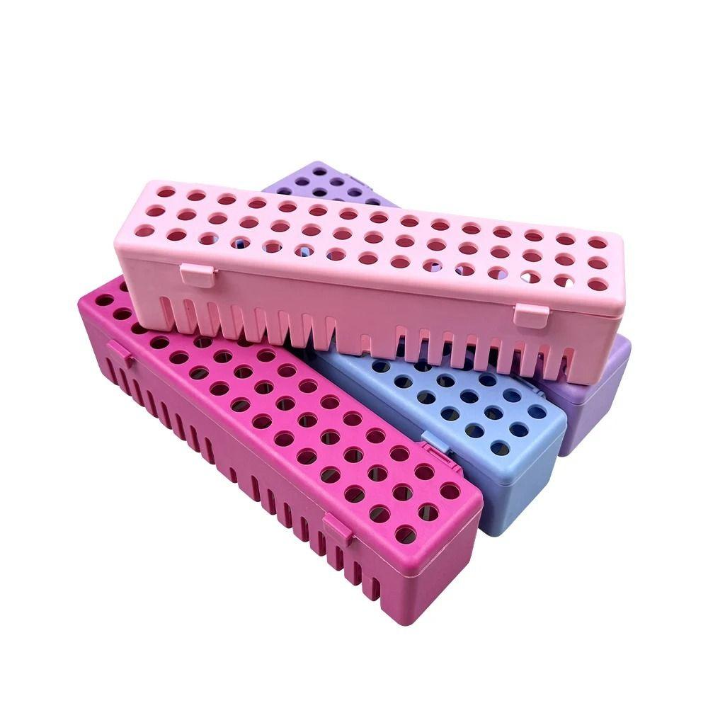 Plastic Dental Sterilization Case Perforated Design Dental Disinfection Tray Clinic Use