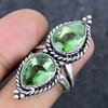 Натуральный камень Цаворит Ручная работа Серебро 925 пробы Кольцо Размер 7 ETC-13955