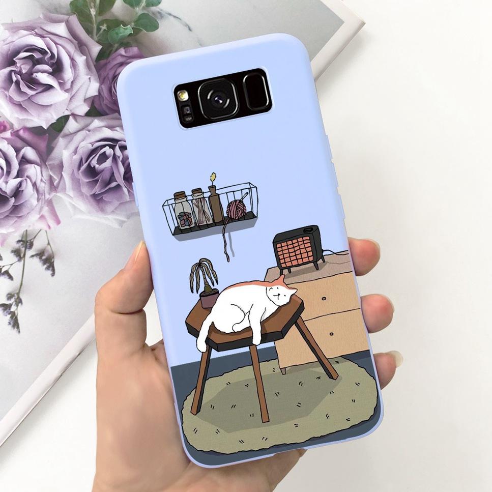 For Samsung Galaxy S8+ 6.2" Case Space Planet Cute Cat Soft Silicone Cover For Samsung S8+ S8 Plus S8 Bumper Phone Case Fundas