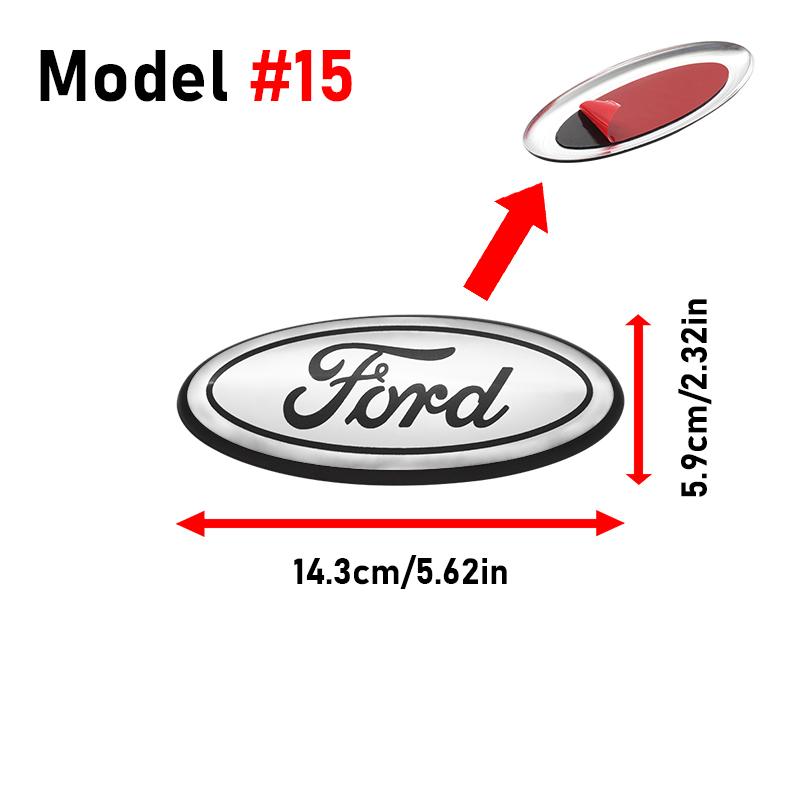 For Ford Focus MK3 Ranger Fiesta S-Max Mondeo Grille Sticker ABS Car Styling Front Hood Emblem Rear Trunk Badge Auto Accessories CVW1 b11