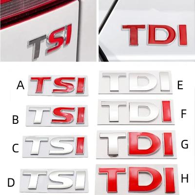 3D металлический логотип TDI TSI, задний багажник, боковое крыло, эмблема автомобиля, значок, наклейки для Golf JETTA PASSAT MK4 MK5 MK6, автомобильные наклейки