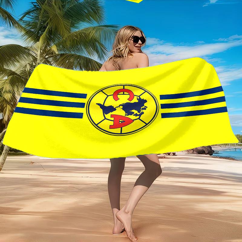 Club America Emblem Beach Towel, Quick-drying, Easy to Care for, Suitable for Both Fitness and Beach Vacations,Sports Essential