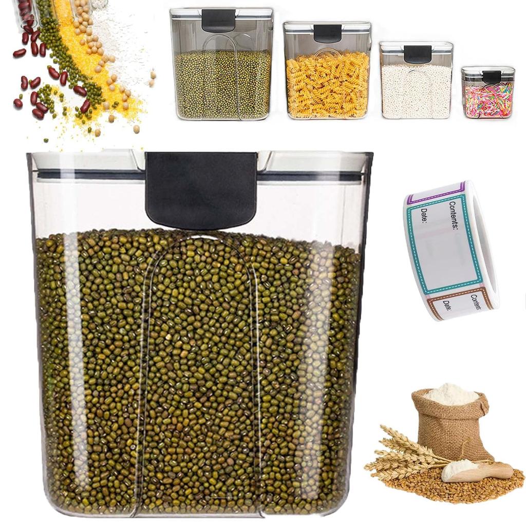 Containers, Baking Storage Set,Baking Storage Containers With Lids Airtight For Flour And Sugar