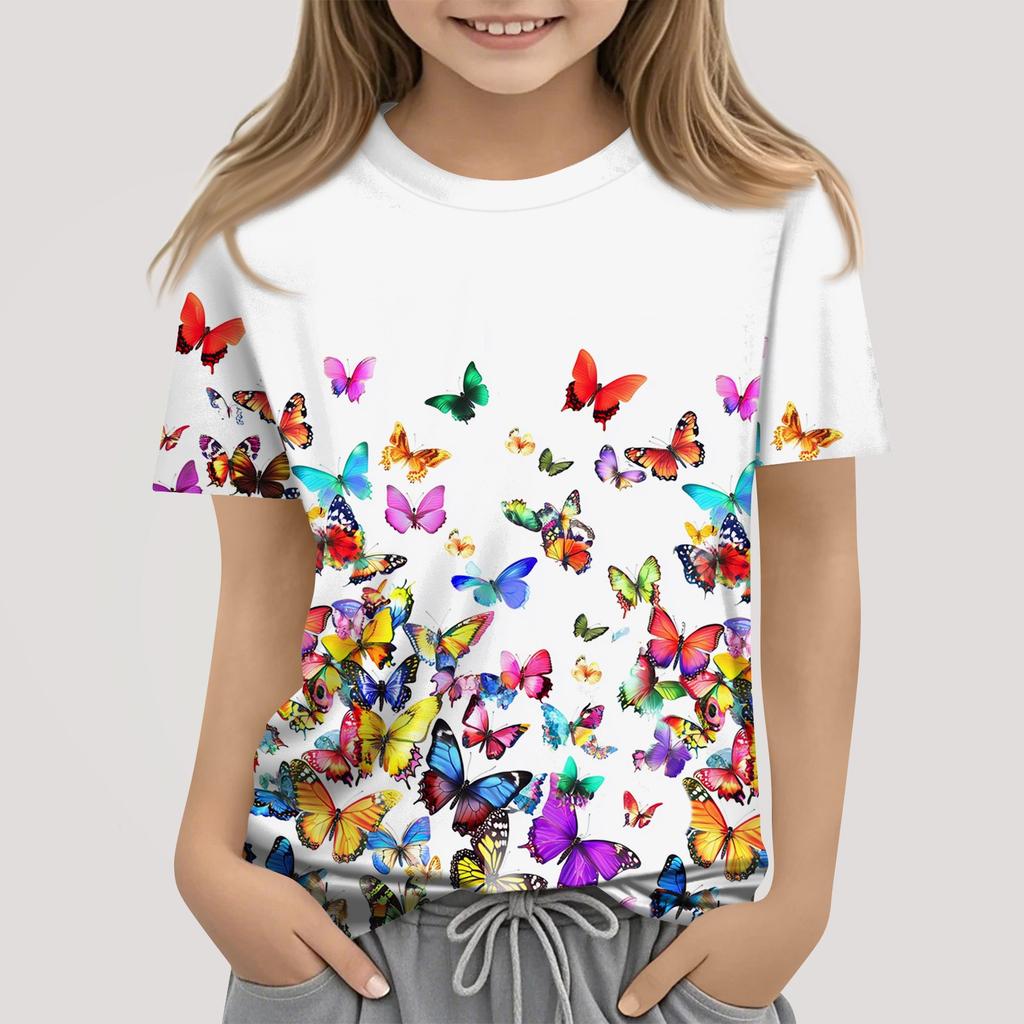 Футболки для малышей, девочек и мальчиков, детские футболки с короткими рукавами и принтом для мальчиков и девочек