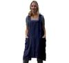 Crossback Apron Apron for Pockets [RioSole] Baking, Cooking, Gardening, Works, (L, Navy)