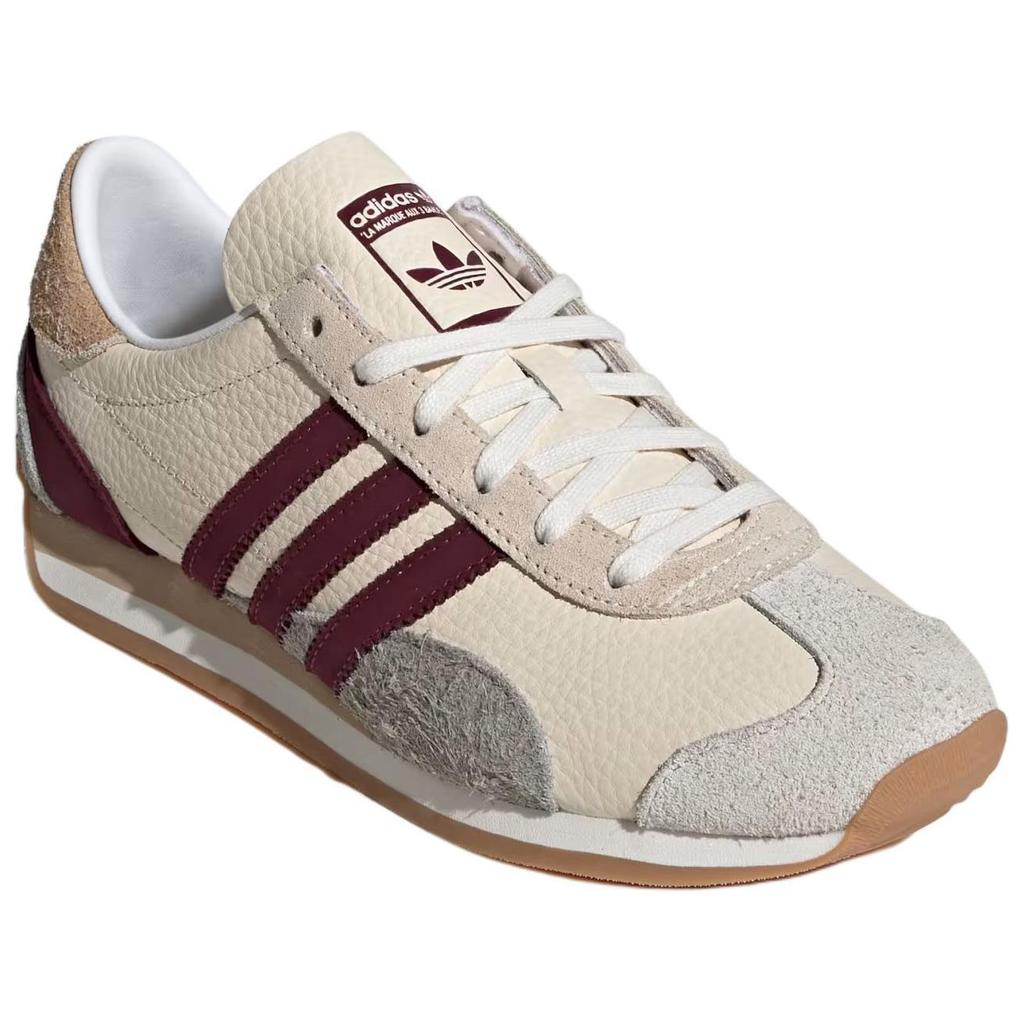 Adidas Country OG Wonder White Maroon (Womens) Women Sneakers Silver-Pebble JI2871