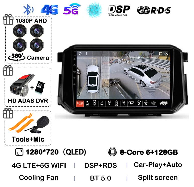 Android 14 Carplay Auto 4G+WIFI для Nissan Terra Xterra 2018 2019 2020-2022 Автомобильный радиоприемник Мультимедиа Видеоплеер GPS 360 Камера DSP