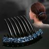 Ponytail Holder Rhinestones Crystal Hair Clips Women Hair Comb Korean Barrettes Mother Headwear