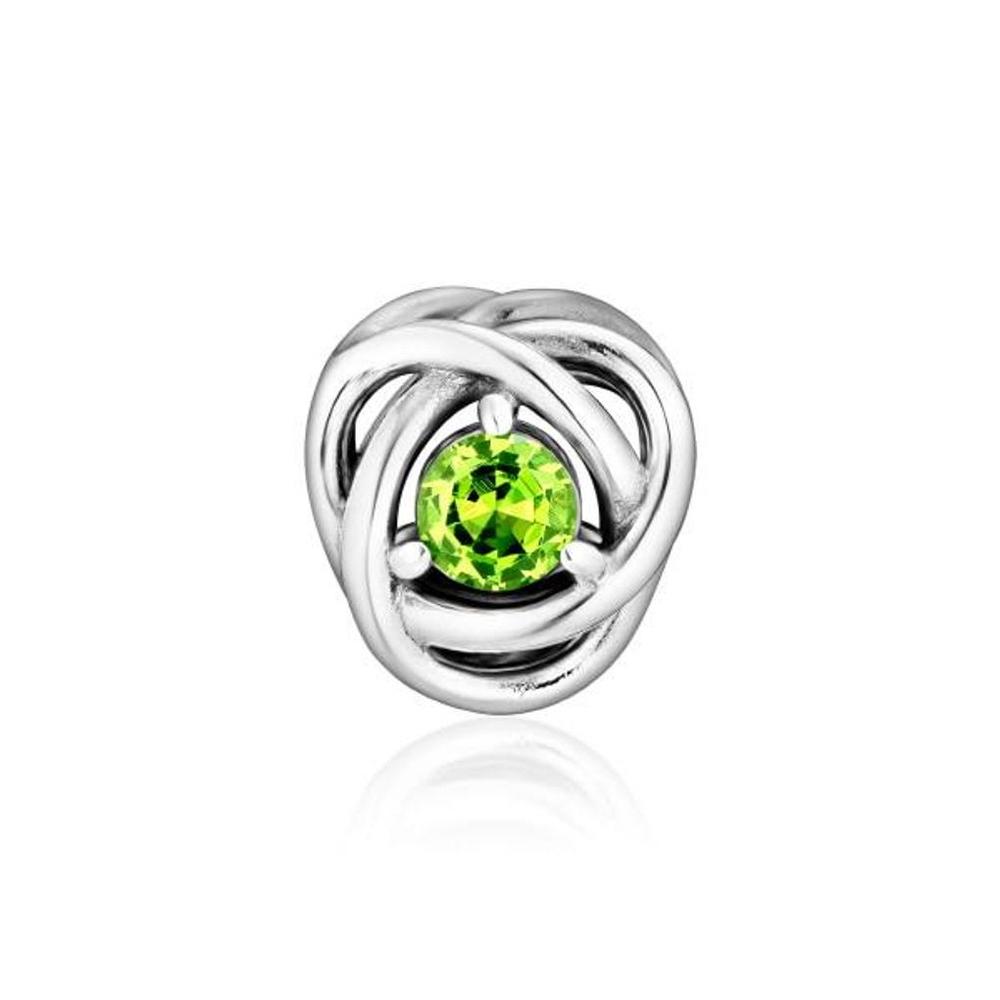PANDORA 790065C03 August Birthstone Spring Green Eternity Circle Silver Charm