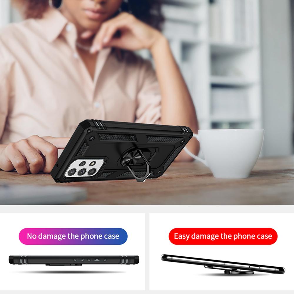 Противоударный защитный чехол-бампер для Samsung Galaxy A55 A54 A14 A15 A25 A34 A23 Note 20 S24 Ultra S23 S22 S21, задняя крышка с металлическим кольцом