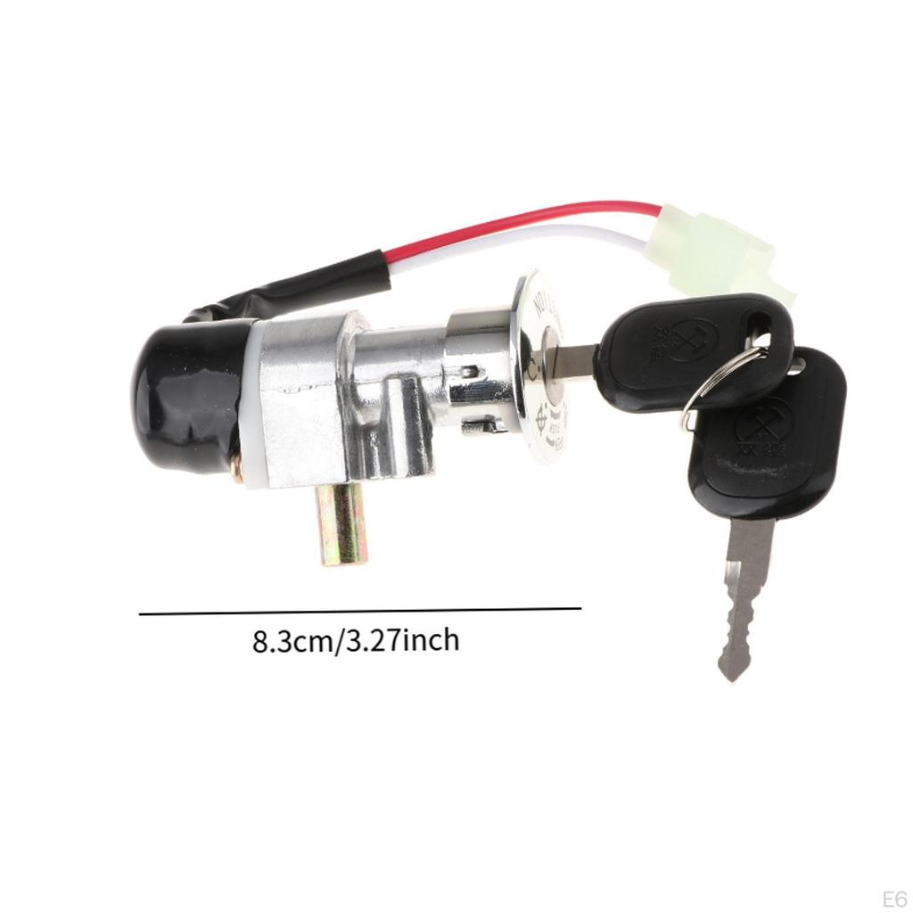 Аккумуляторный ящик Защитный замок на Выкл. Ключевой выключатель 2-проводной Запасная часть Электромобиль Мотоцикл