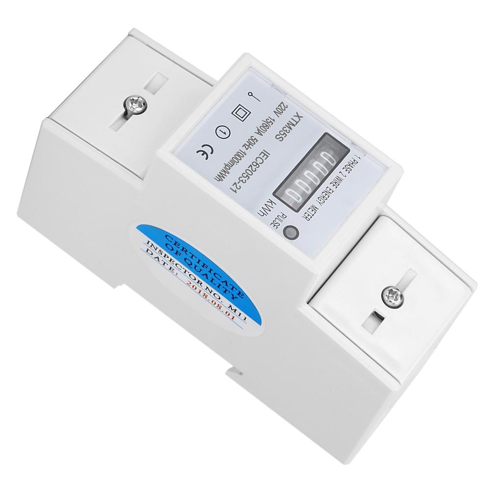 XTM35S 220 В цифровой 2P Din-рейка электрический счетчик электронный счетчик кВтч