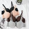 Sexy Women's Cotton Push Up Gathered Bra Deep V Underwire Ladies Brassiere Lingerie Solid Bras Backless Intimate Underwear Bras