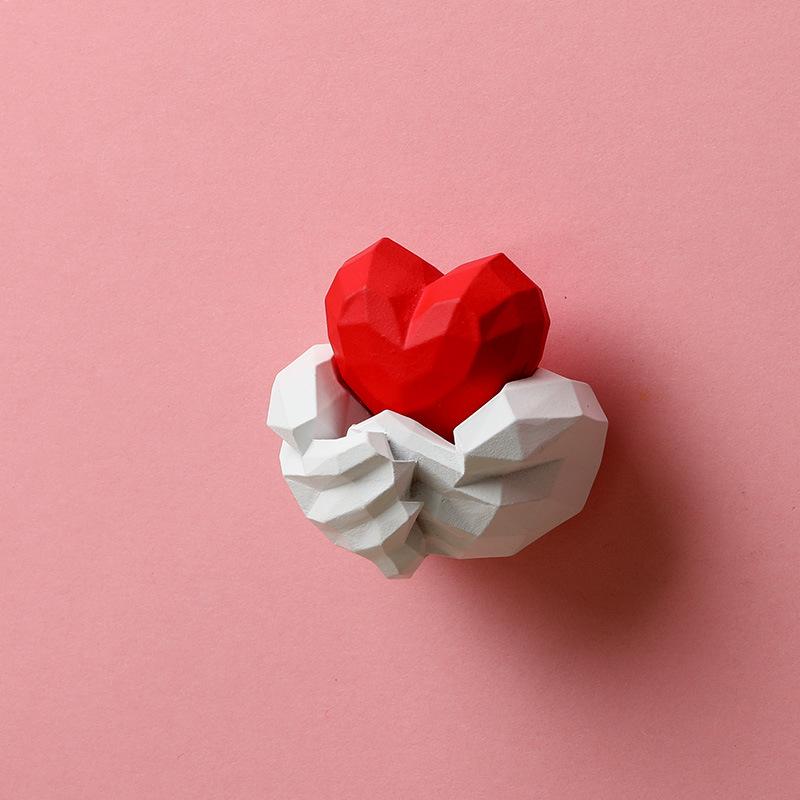 Любовь Магнит на холодильник Держащий Любовь Геометрическая Поверхность Наклейки на холодильник Персонализированные Украшения для холодильника Po Wall