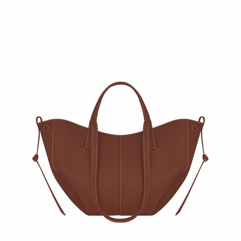 Оригинальная женская большая сумка-тоут Polene из коровьей кожи с плиссированным дизайном – модная сумка на плечо и подмышку.