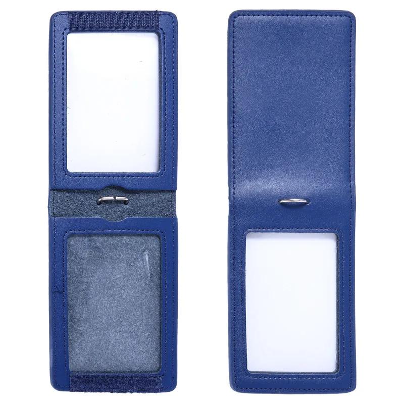 Fashion PU Business Credit Card Id Holders Wallet Case PU Badge Card Holder with Neck Strap Lanyard School Office Supplies