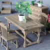 Miniature Wooden Dining Table Doll House Decoration Table Furniture Toys Simulation chair