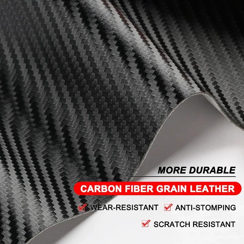 Car Threshold Strip Carbon Fiber Sticker Car Door Sill Protector Accessories For Mitsubishi ASX Lancer EVO Pajero Outlander L200