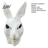 Unrestricted Vision Halloween Masque Rabbit Head for Adults, Realistic Bunny Latex Hood, Durable Costumes Animal Costume Carnival Cosplay Party