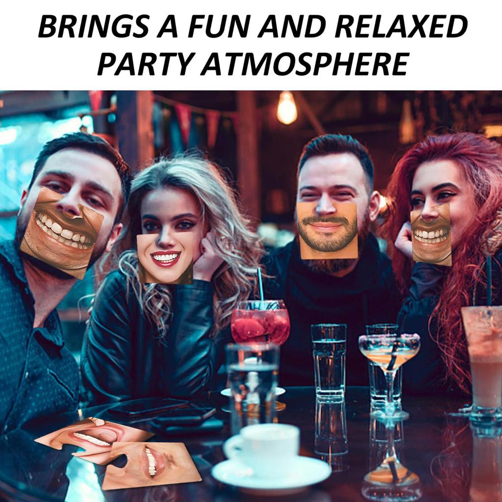 Set of 10 Entertaining Face Cover Cup Mat Combo Enjoyable Face Coasters Unique Cup Pads Multi Functional Mask Coaster