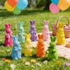 Creative Bunny Decoration With Bow Tie Rabbit Ornaments Gifts Simulation Rabbit  Party Favors