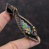 Fiesta Kingman Turquoise Pendant Copper Wire Wrapped Gemstone Pendant Handmade Copper Jewelry Engagement Gift Multi Copper Turquoise Pendant