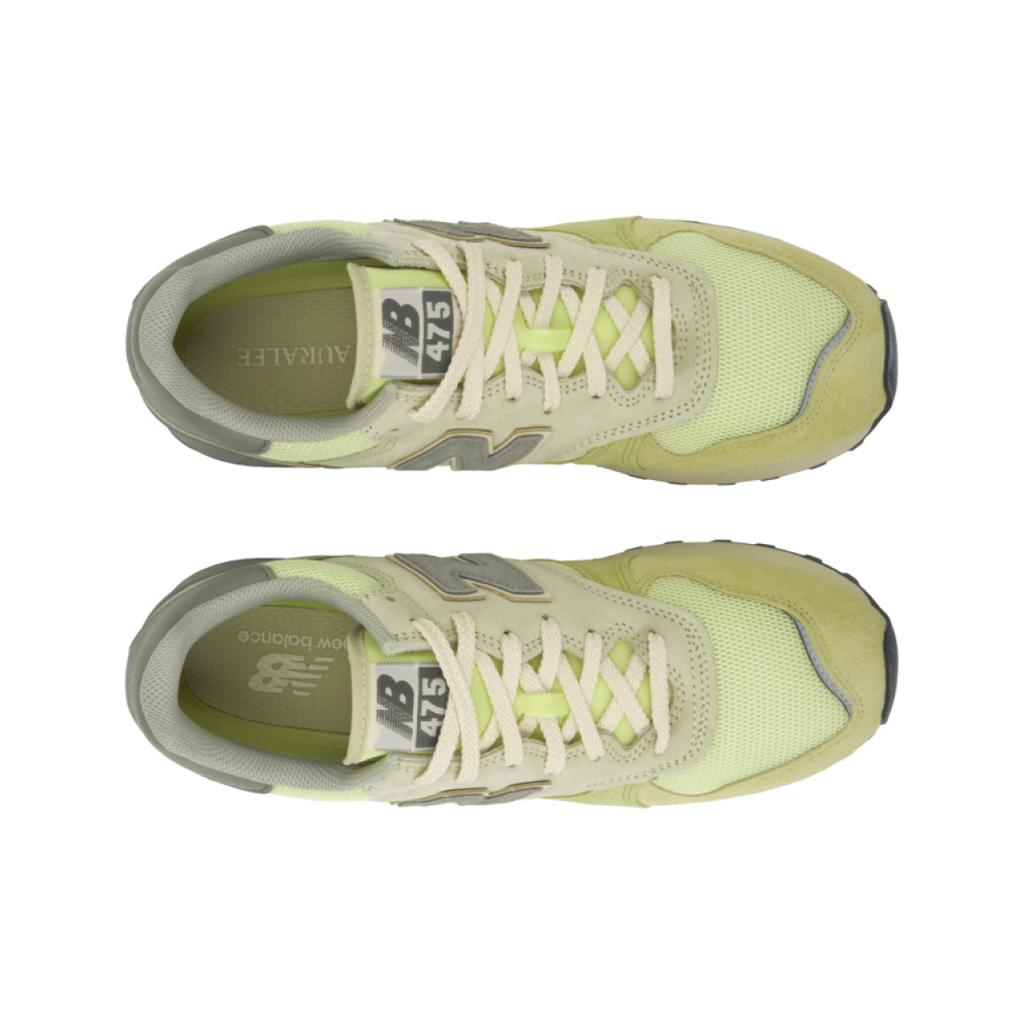 AURALEE x New Balance 475 Алоэ Стирка Бук Орех Унисекс Кроссовки Желтый Кувшинка U475AR