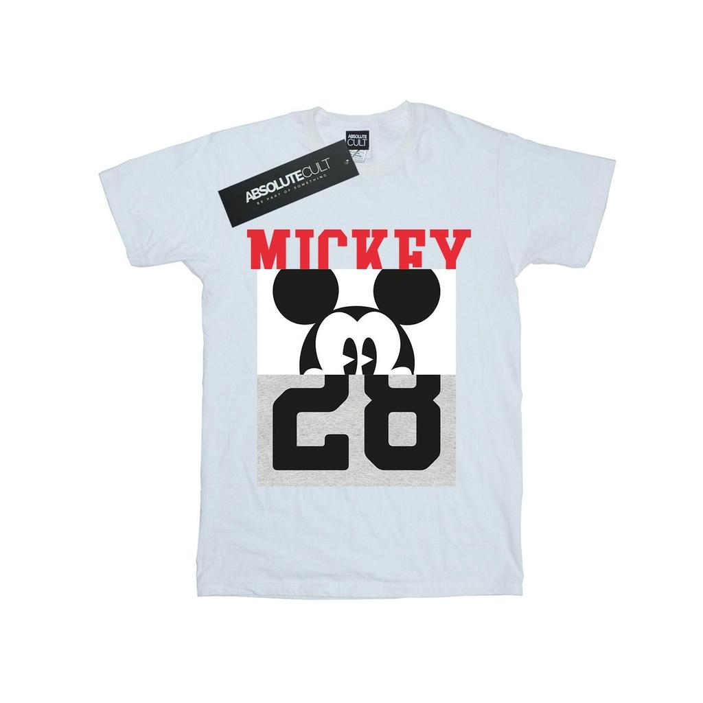 Disney Womens/Ladies Mickey Mouse Notorious Split Cotton Boyfriend T-Shirt