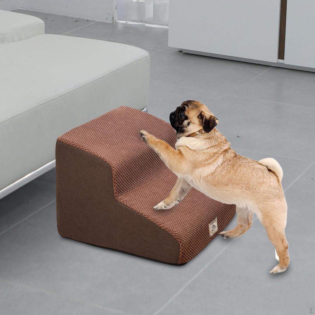 2 Step Dog Stairs Pet Ramp Comfortable,Multipurpose,Gentle Slope,Pet Ladder for Puppy Small Pets