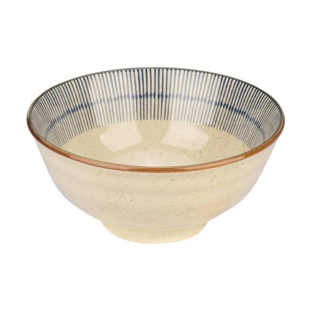 Striped Pattern Japanese Style Noodles Bowls Ceramic Salad Bowl Kitchen Tableware Soup Bowl Dinner