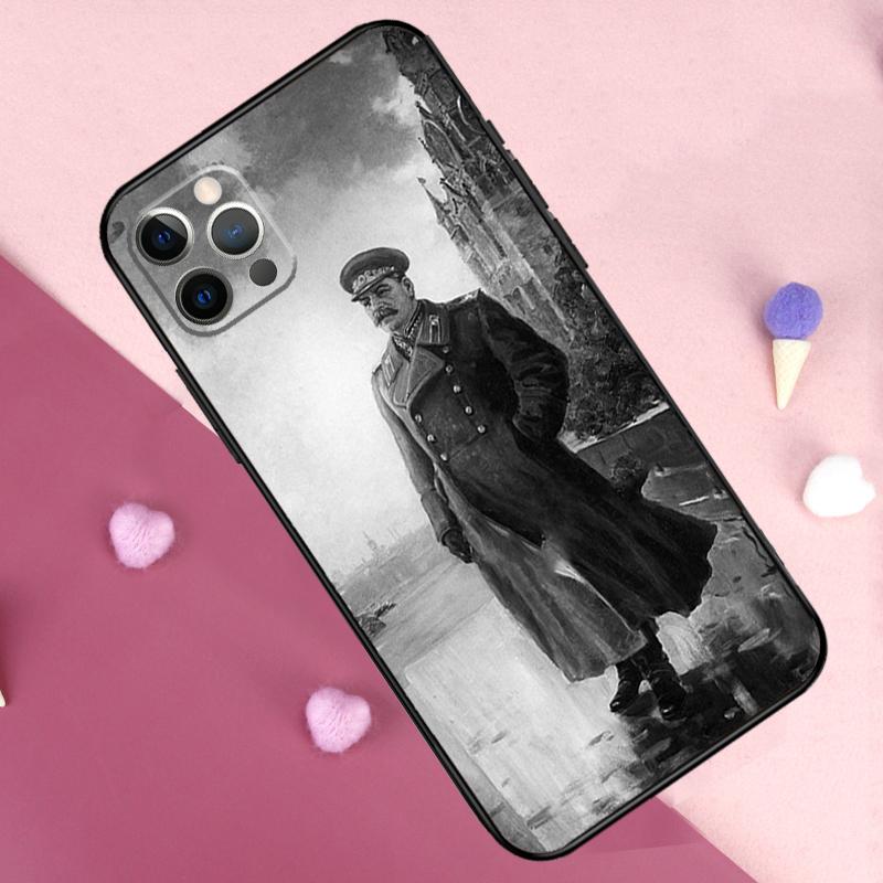 Russian Stalin Ussr Case For iPhone 15 16 14 Pro Max Plus 13 12 Mini 11 Pro Max X XR XS Max 7 8 Back Cover